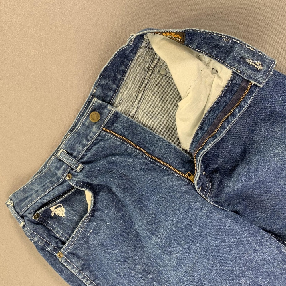 VTG Kenny Rogers Jeans Teen's 15/16 (28x32) Blue Denim Western The Gambler 80s - Picture 7 of 16